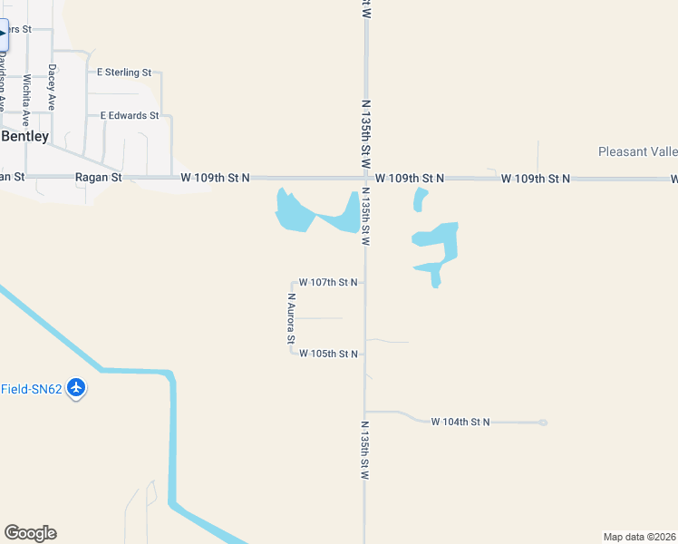 map of restaurants, bars, coffee shops, grocery stores, and more near 13710 W 107th Street North in Sedgwick