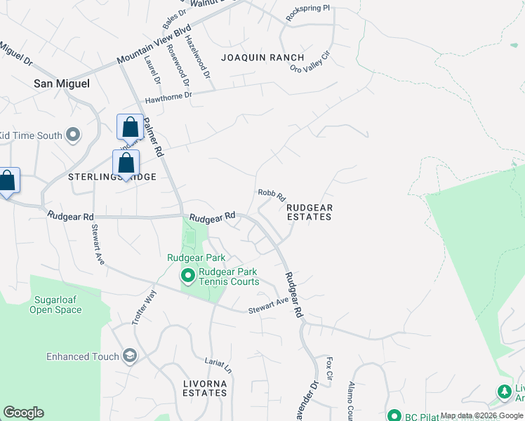 map of restaurants, bars, coffee shops, grocery stores, and more near 2125 Wilmington Drive in Walnut Creek