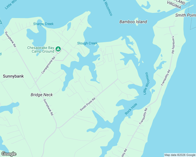 map of restaurants, bars, coffee shops, grocery stores, and more near 509 Smith Point Road in Reedville