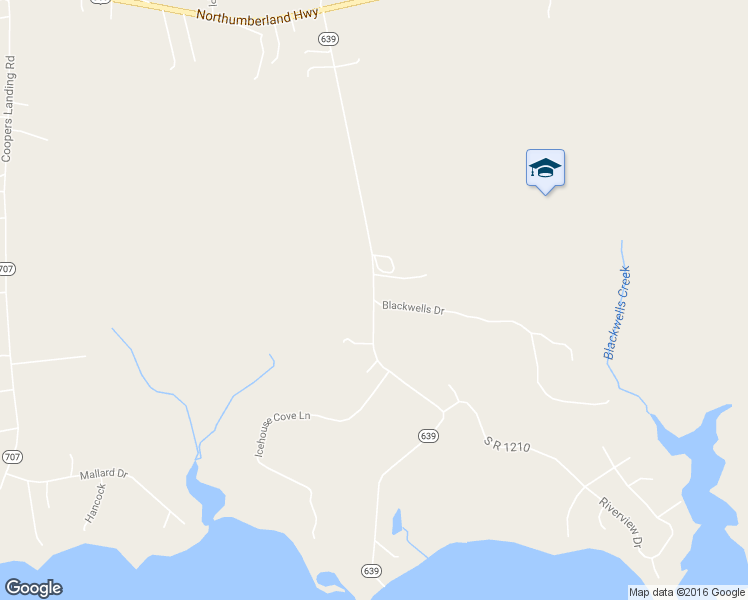 map of restaurants, bars, coffee shops, grocery stores, and more near Cedar Point Road in Northumberland County