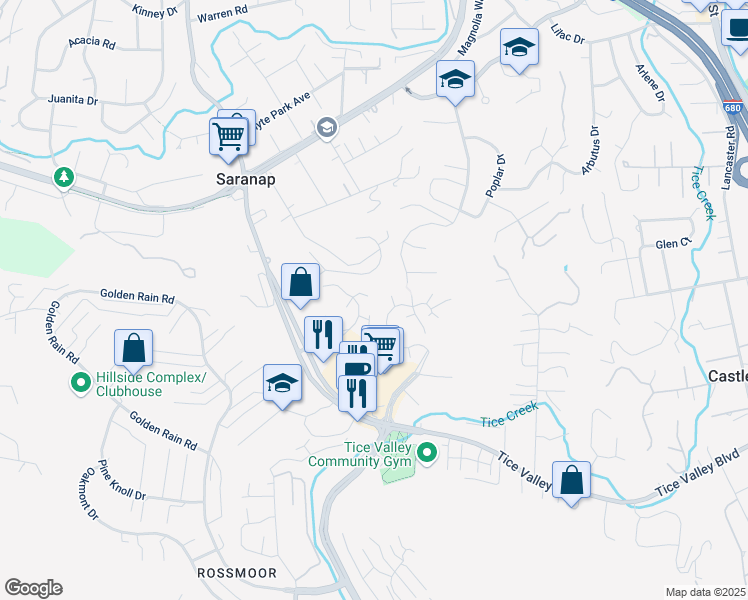 map of restaurants, bars, coffee shops, grocery stores, and more near 1834 Sobrante Court in Walnut Creek