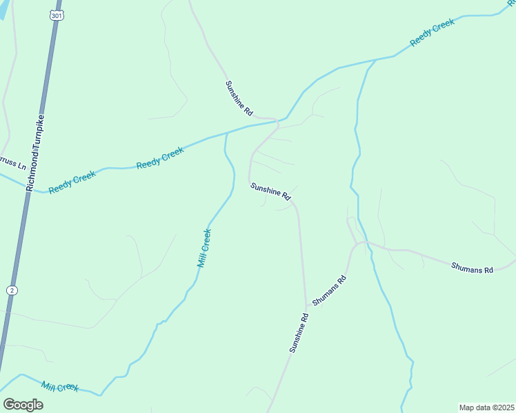 map of restaurants, bars, coffee shops, grocery stores, and more near 27572 Sunshine Road in Ruther Glen