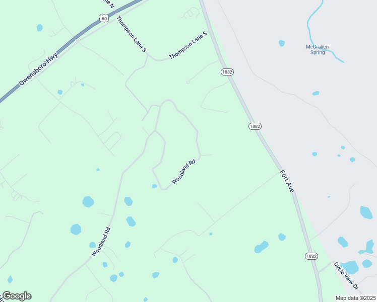 map of restaurants, bars, coffee shops, grocery stores, and more near Woodland in Vine Grove