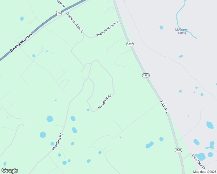 map of restaurants, bars, coffee shops, grocery stores, and more near Woodland in Vine Grove