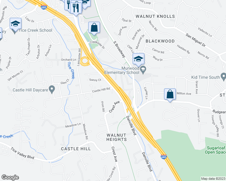 map of restaurants, bars, coffee shops, grocery stores, and more near 1918 Arbol Grande in Walnut Creek