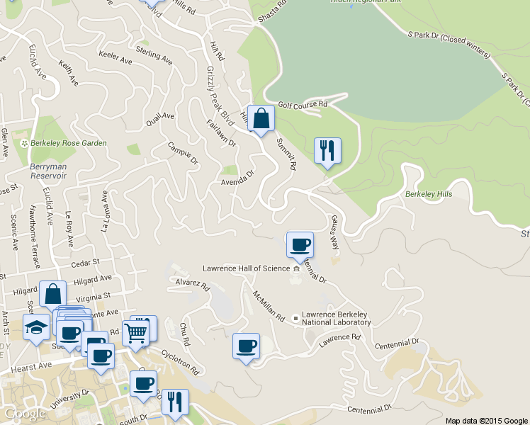 map of restaurants, bars, coffee shops, grocery stores, and more near in Berkeley