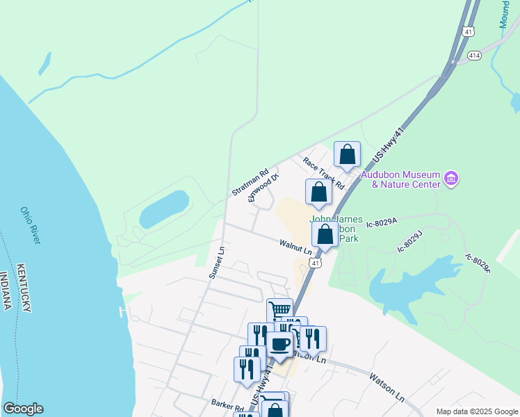 map of restaurants, bars, coffee shops, grocery stores, and more near 3001 Palmer Circle in Henderson