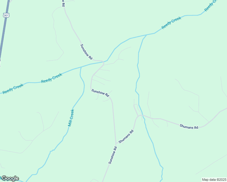 map of restaurants, bars, coffee shops, grocery stores, and more near 27621 Sunshine Road in Ruther Glen