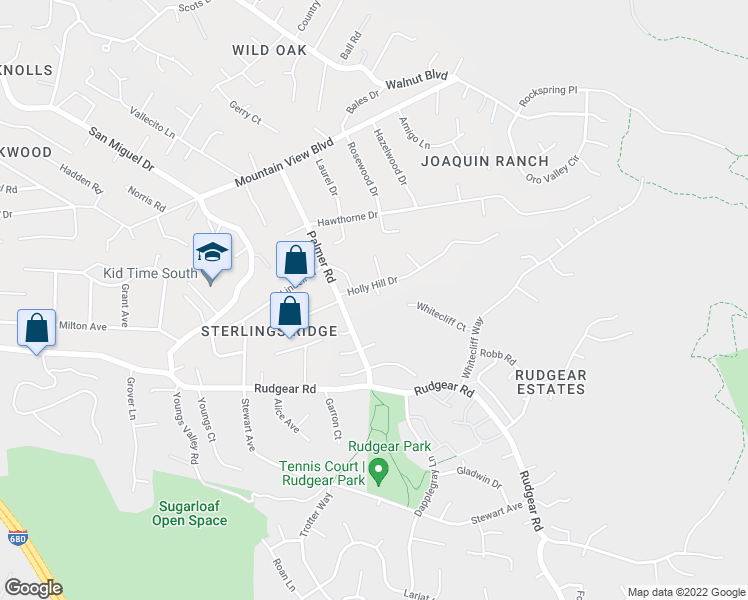 map of restaurants, bars, coffee shops, grocery stores, and more near 909 Beech Drive in Walnut Creek