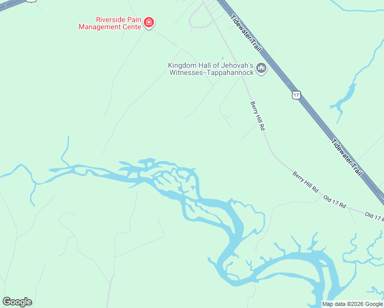 map of restaurants, bars, coffee shops, grocery stores, and more near 576-1054 Berry Hill Road in Tappahannock