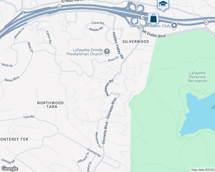 map of restaurants, bars, coffee shops, grocery stores, and more near 861 Acalanes Road in Lafayette