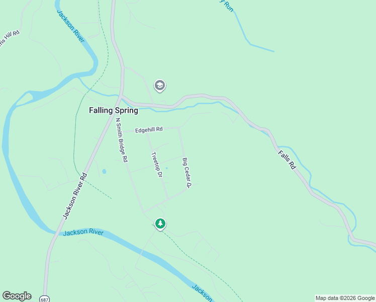 map of restaurants, bars, coffee shops, grocery stores, and more near Big Cedar Drive in Hot Springs