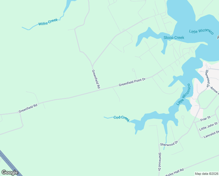 map of restaurants, bars, coffee shops, grocery stores, and more near 119 Greenfield Point Drive in Reedville