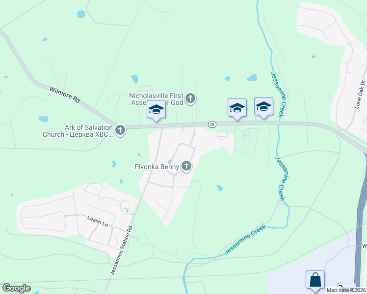 map of restaurants, bars, coffee shops, grocery stores, and more near 201 Juniper Drive in Nicholasville