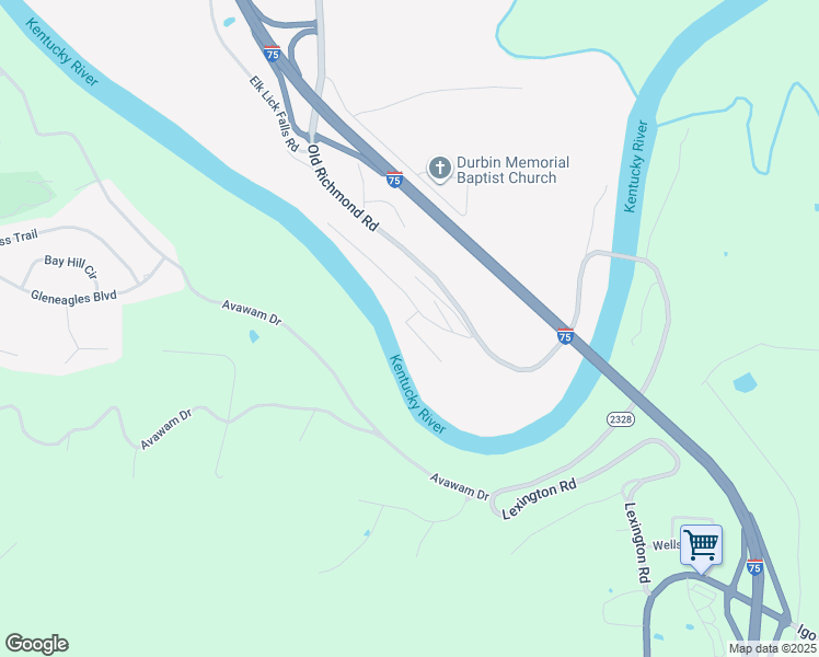 map of restaurants, bars, coffee shops, grocery stores, and more near 8784 Beach Road in Lexington