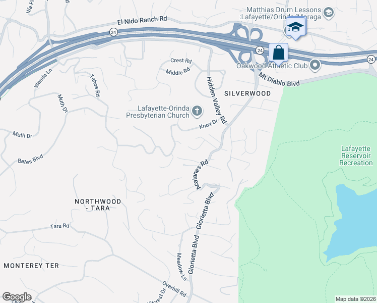 map of restaurants, bars, coffee shops, grocery stores, and more near 853 Revere Road in Lafayette