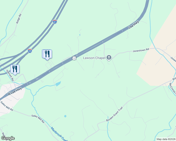 map of restaurants, bars, coffee shops, grocery stores, and more near Orchardside Court in Fairfield