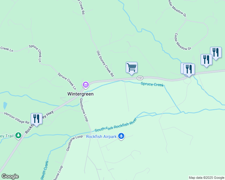 map of restaurants, bars, coffee shops, grocery stores, and more near in Nellysford