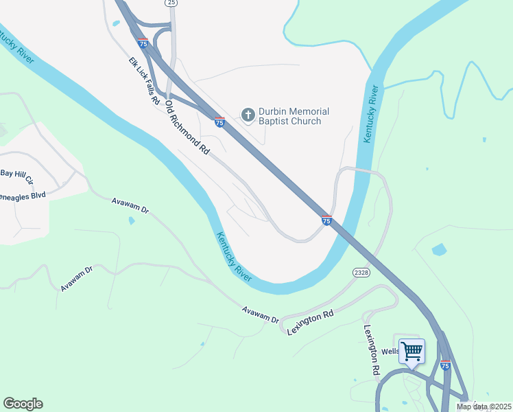 map of restaurants, bars, coffee shops, grocery stores, and more near 8821 Old Richmond Road in Lexington