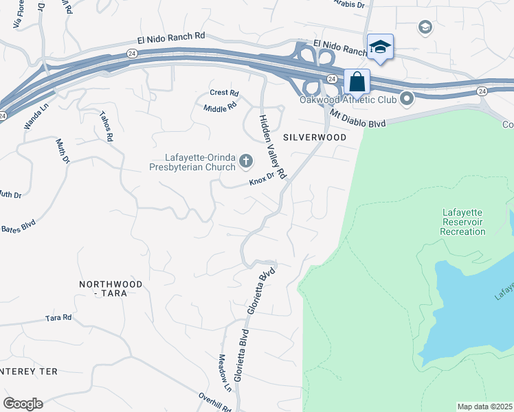 map of restaurants, bars, coffee shops, grocery stores, and more near 876 Revere Road in Lafayette