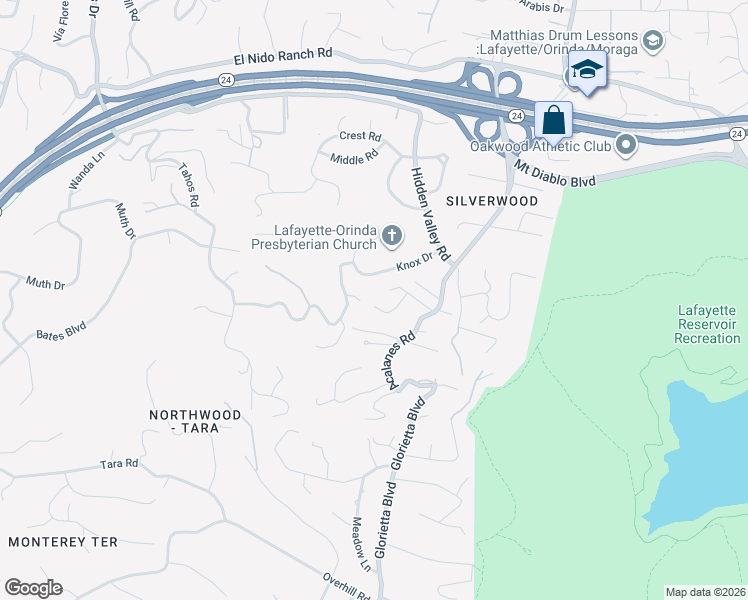 map of restaurants, bars, coffee shops, grocery stores, and more near 853 Revere Road in Lafayette