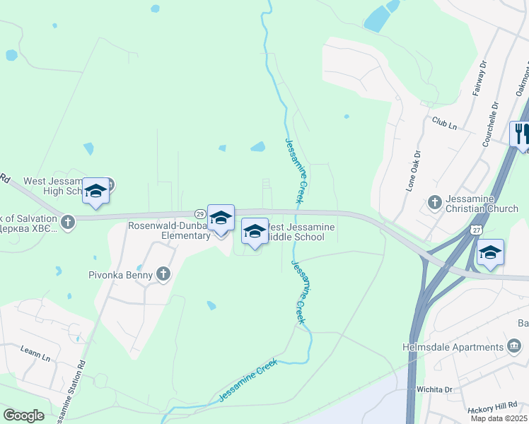 map of restaurants, bars, coffee shops, grocery stores, and more near 1400 Wilmore Road in Nicholasville