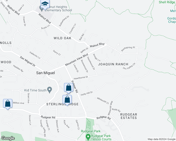 map of restaurants, bars, coffee shops, grocery stores, and more near 760 Rosewood Drive in Walnut Creek