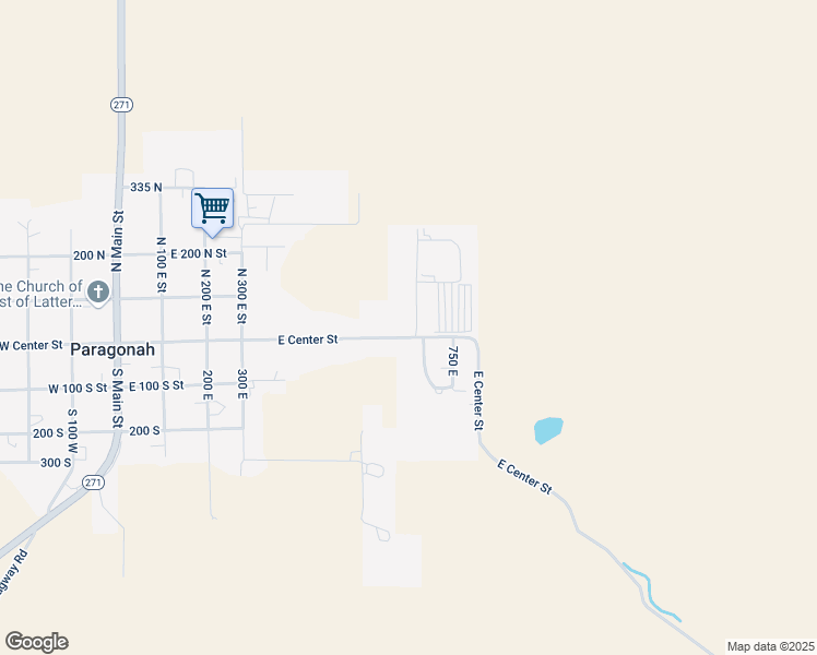map of restaurants, bars, coffee shops, grocery stores, and more near 41 North 700 East in Paragonah