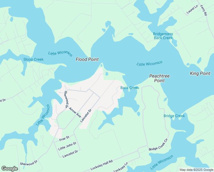 map of restaurants, bars, coffee shops, grocery stores, and more near 947 Lancelot Drive in Reedville
