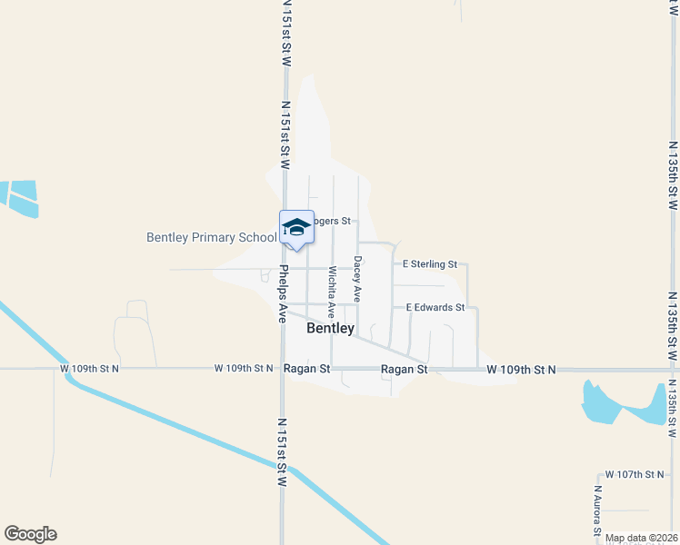 map of restaurants, bars, coffee shops, grocery stores, and more near 154 Wichita Avenue in Bentley