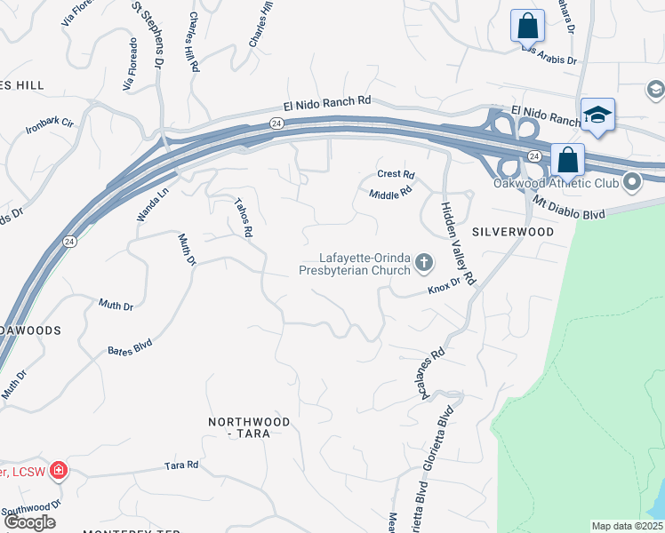 map of restaurants, bars, coffee shops, grocery stores, and more near 29 Chapel Drive in Lafayette