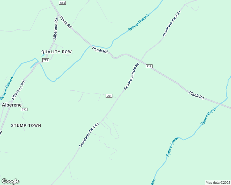 map of restaurants, bars, coffee shops, grocery stores, and more near 5300 Secretarys Sand Road in Esmont