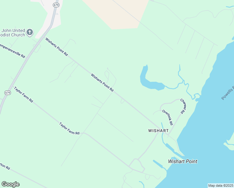 map of restaurants, bars, coffee shops, grocery stores, and more near Wisharts Point Road in Atlantic