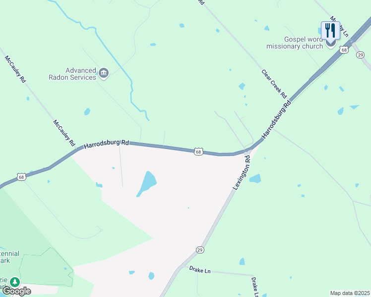 map of restaurants, bars, coffee shops, grocery stores, and more near 9135 Harrodsburg Road in Nicholasville