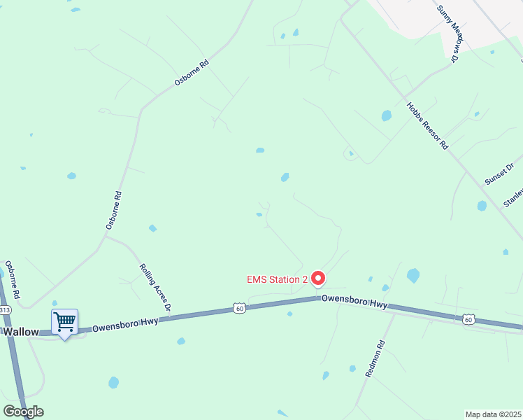 map of restaurants, bars, coffee shops, grocery stores, and more near 1-177 Dairy Lane in Vine Grove