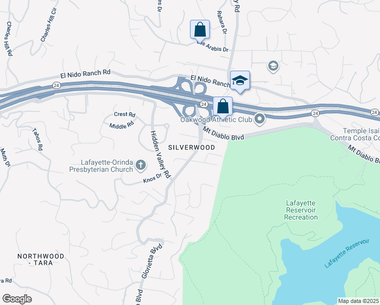 map of restaurants, bars, coffee shops, grocery stores, and more near 4053 Valente Court in Lafayette