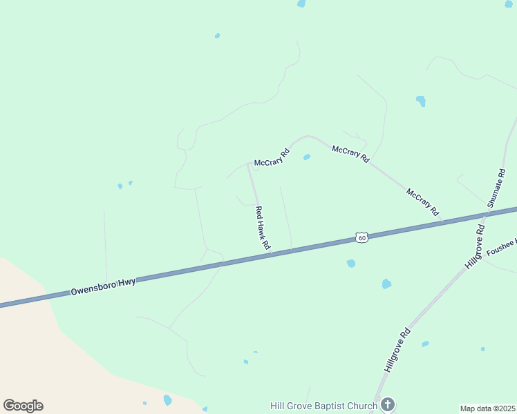 map of restaurants, bars, coffee shops, grocery stores, and more near Red Hawk Road in Meade County