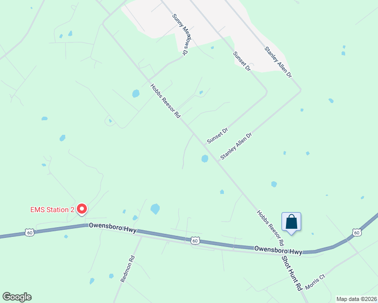 map of restaurants, bars, coffee shops, grocery stores, and more near Diana Road in Vine Grove