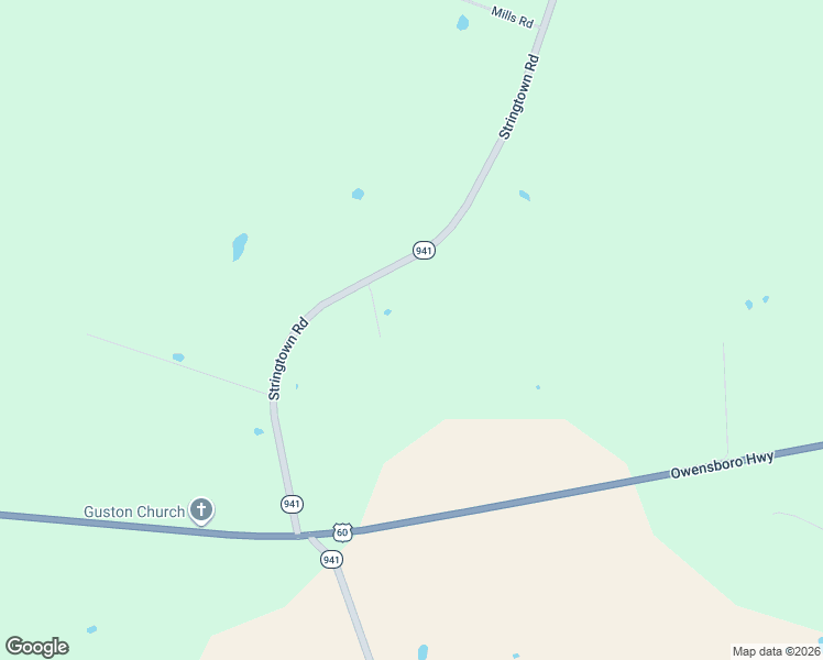 map of restaurants, bars, coffee shops, grocery stores, and more near 2824 Stringtown Road in Guston