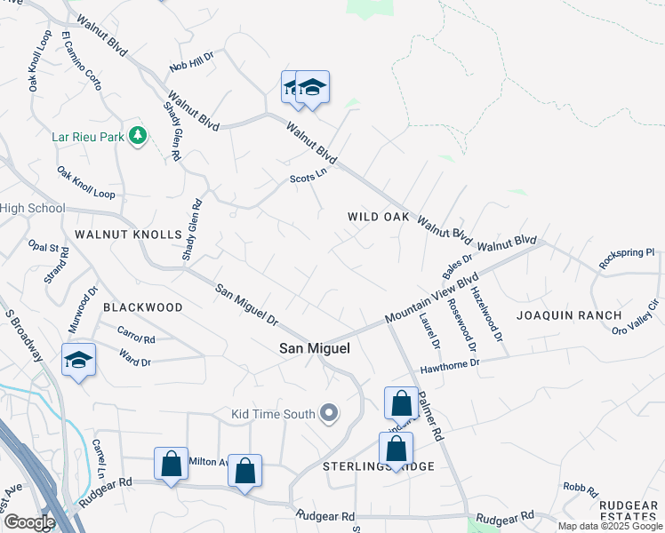 map of restaurants, bars, coffee shops, grocery stores, and more near 209 Gerry Court in Walnut Creek