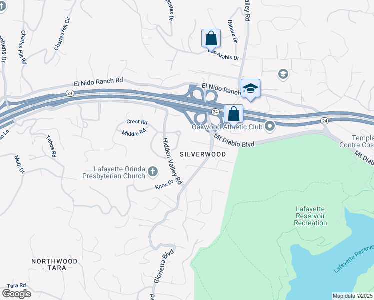 map of restaurants, bars, coffee shops, grocery stores, and more near 4053 Valente Court in Lafayette