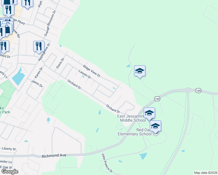 map of restaurants, bars, coffee shops, grocery stores, and more near 720 Lauren Drive in Nicholasville