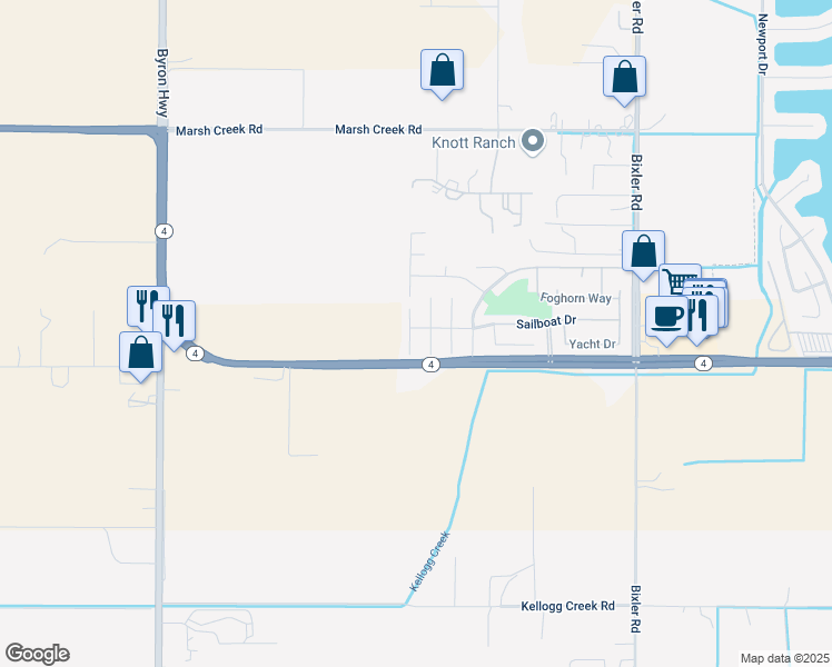 map of restaurants, bars, coffee shops, grocery stores, and more near 3500 Sailboat Drive in Discovery Bay