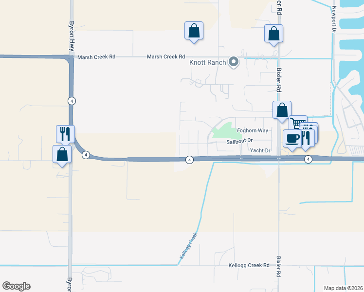 map of restaurants, bars, coffee shops, grocery stores, and more near 3500 Sailboat Drive in Discovery Bay
