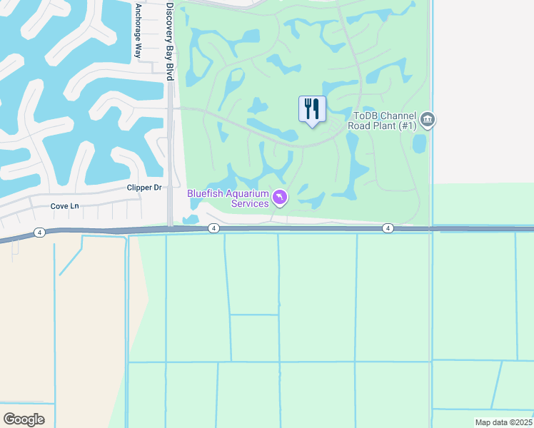 map of restaurants, bars, coffee shops, grocery stores, and more near 2384 Wayfarer Drive in Discovery Bay
