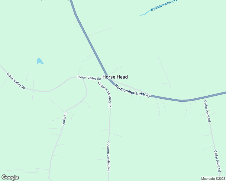 map of restaurants, bars, coffee shops, grocery stores, and more near 133 Coopers Landing Road in Heathsville