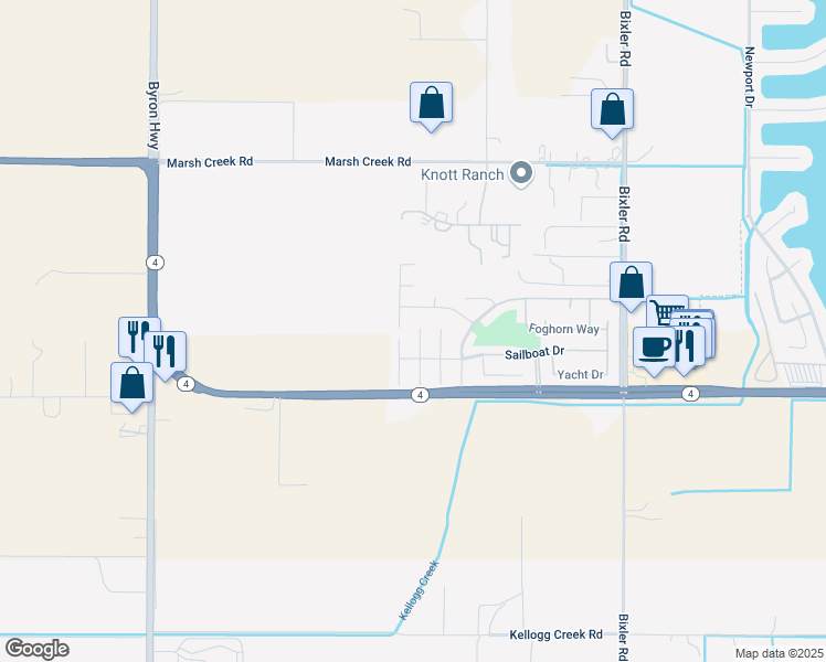 map of restaurants, bars, coffee shops, grocery stores, and more near 4033 Nautical Court in Discovery Bay