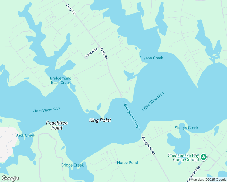 map of restaurants, bars, coffee shops, grocery stores, and more near 1498 Ferry Road in Heathsville