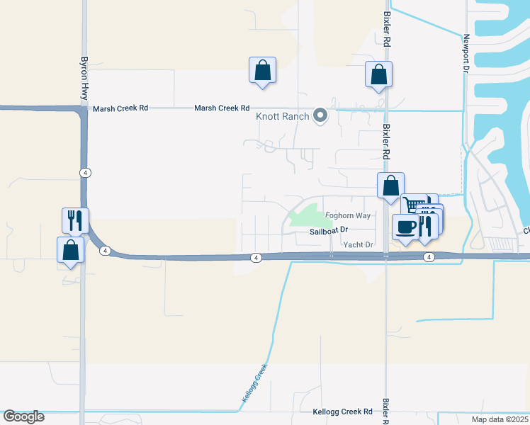map of restaurants, bars, coffee shops, grocery stores, and more near 4041 Pelican Court in Discovery Bay