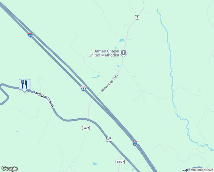 map of restaurants, bars, coffee shops, grocery stores, and more near 87 Shoestring Trail in Crawley